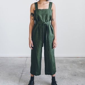 Linenfox Linen Jumpsuit in Terracotta NWOT